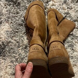 UGG Chestnut Suede Tall Boots